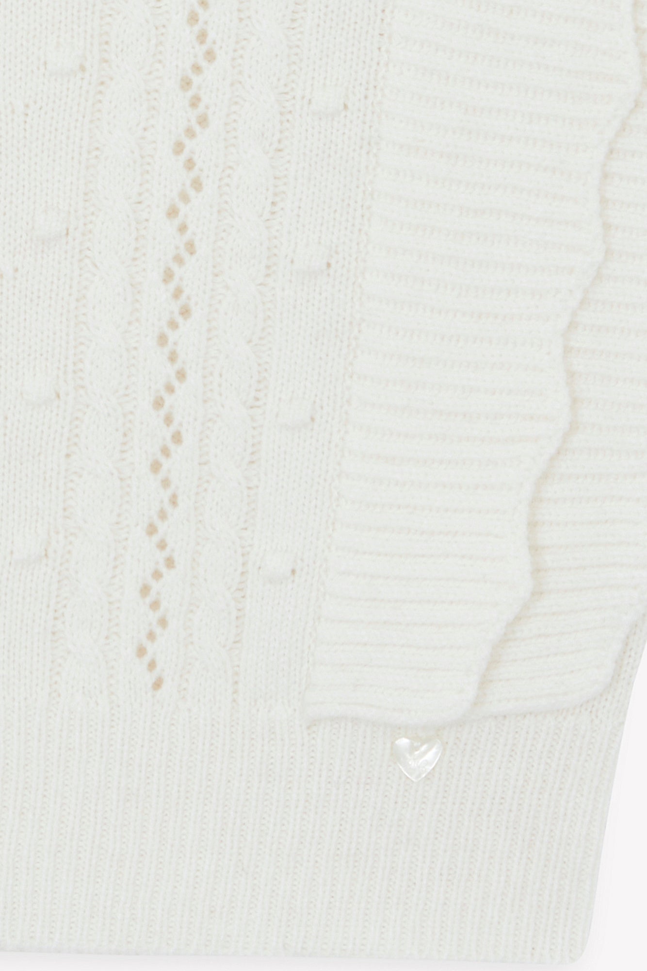 Cardigan - Ecru sans manche