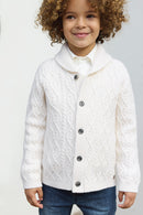 Vest - Ecru Sjaalkraag Gaas Verdraaide