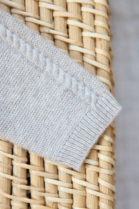 Cardigan - Greige chiné avec poches - Image principale