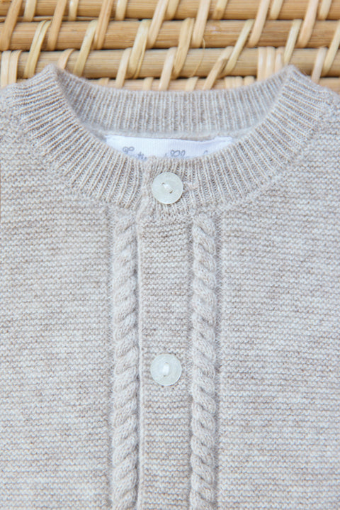 Cardigan - Greige chiné avec poches - Image principale