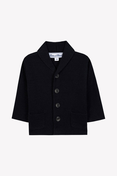 Gilet - Marine maille torsadée - Image principale