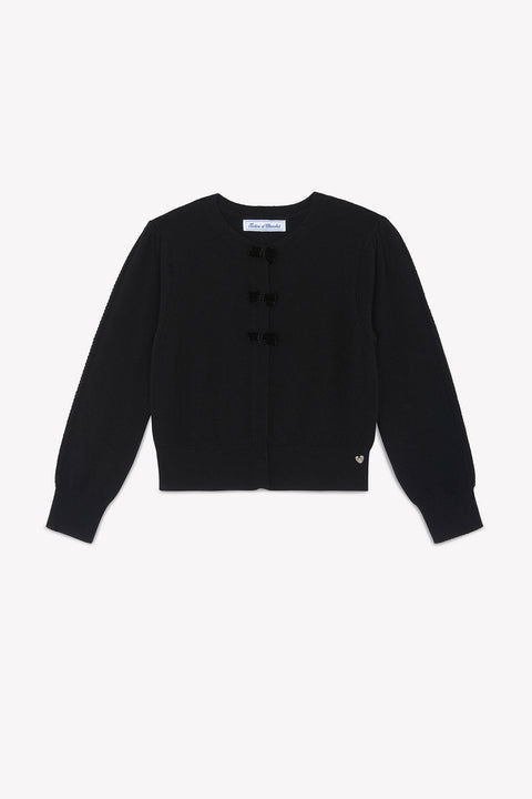Cardigan - Noir nœuds - Image principale