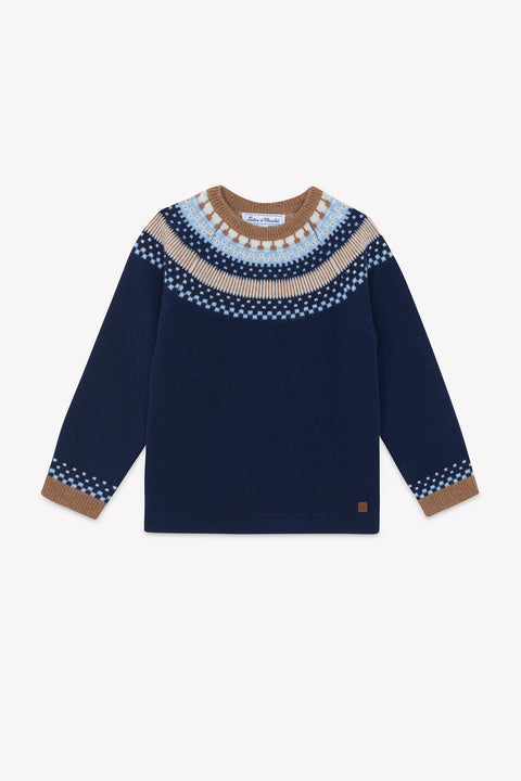 Pull - Marine motif jacquard - Image principale