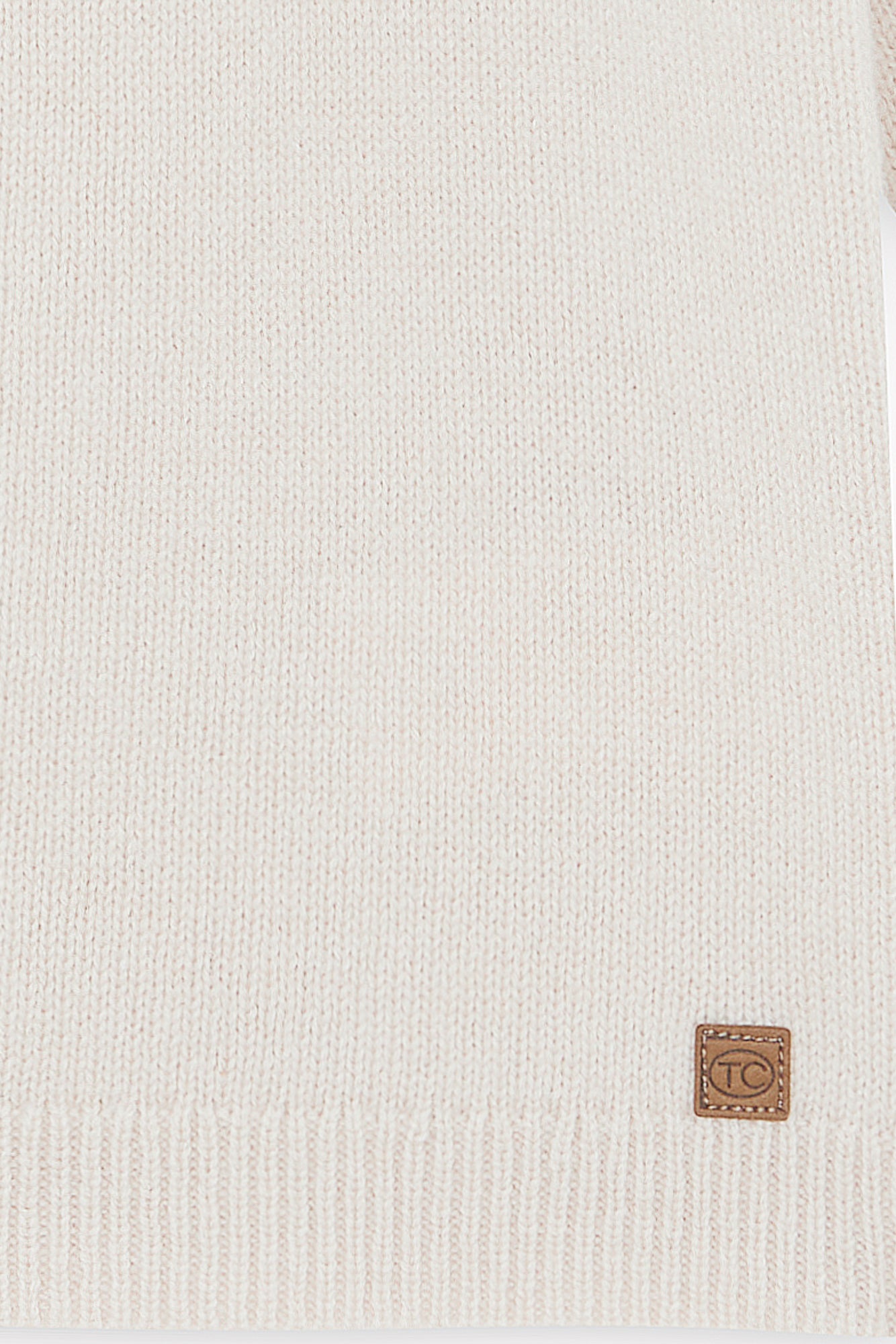 Pull - Beige chiné motif jacquard