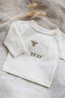 Pull - Ecru broderie mouton
