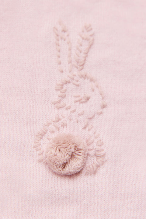 Sweater - Pale pink Embrodery rabbit - Image principale