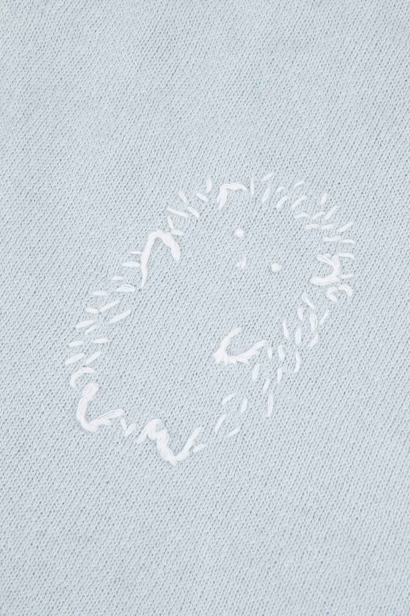 Pull - Bleu broderie hérisson