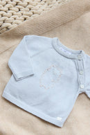 Pull - Bleu broderie hérisson