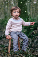 Pull - Beige chiné motif jacquard