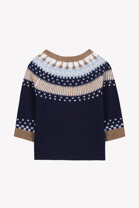 Pull - Marine motif jacquard - Image principale