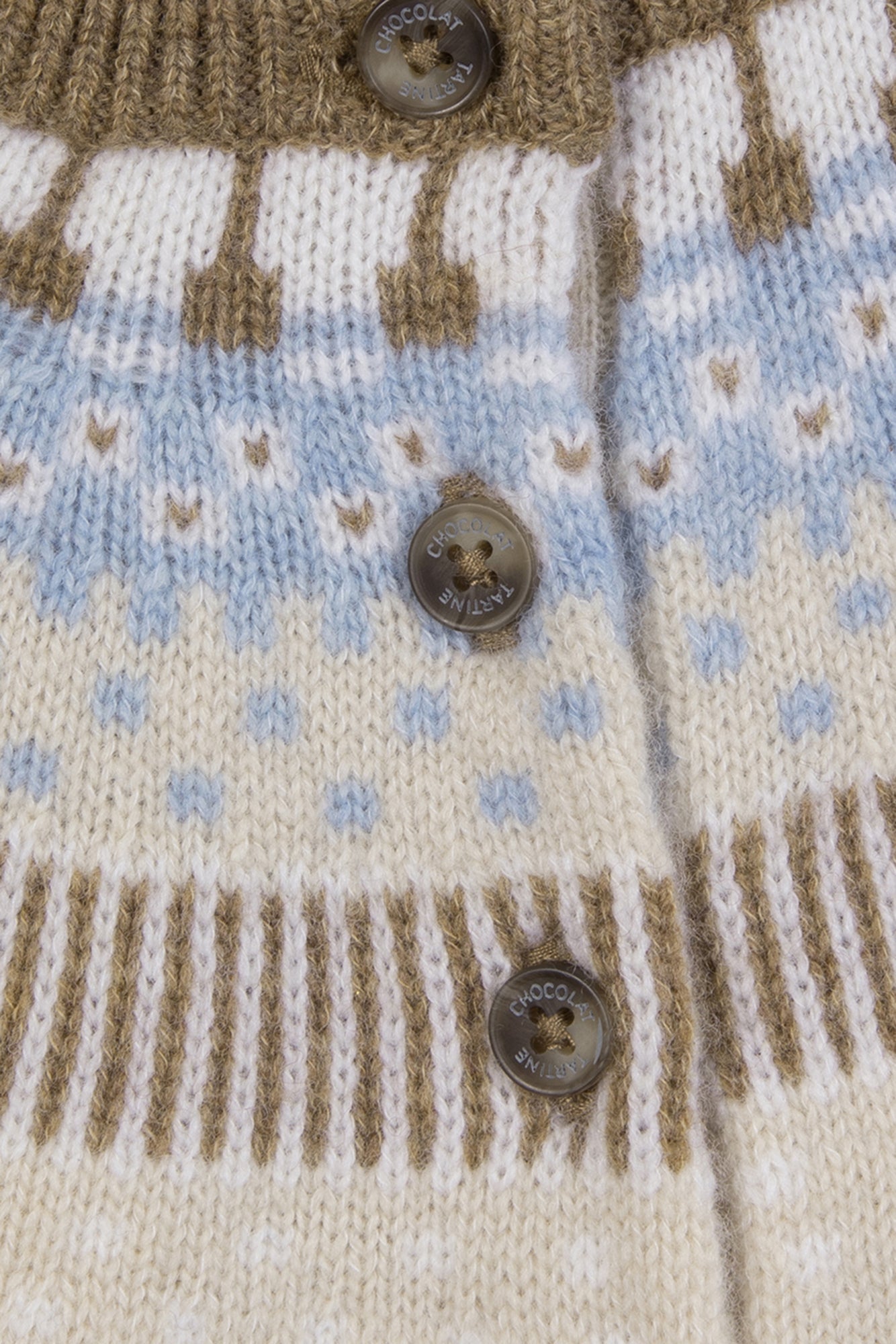 Pull - Beige chiné motif jacquard