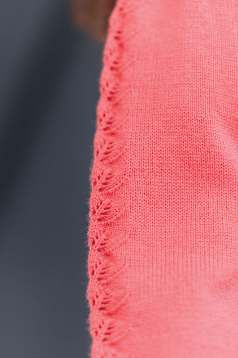 Cardigan - Praline en laine ajourée - Image principale