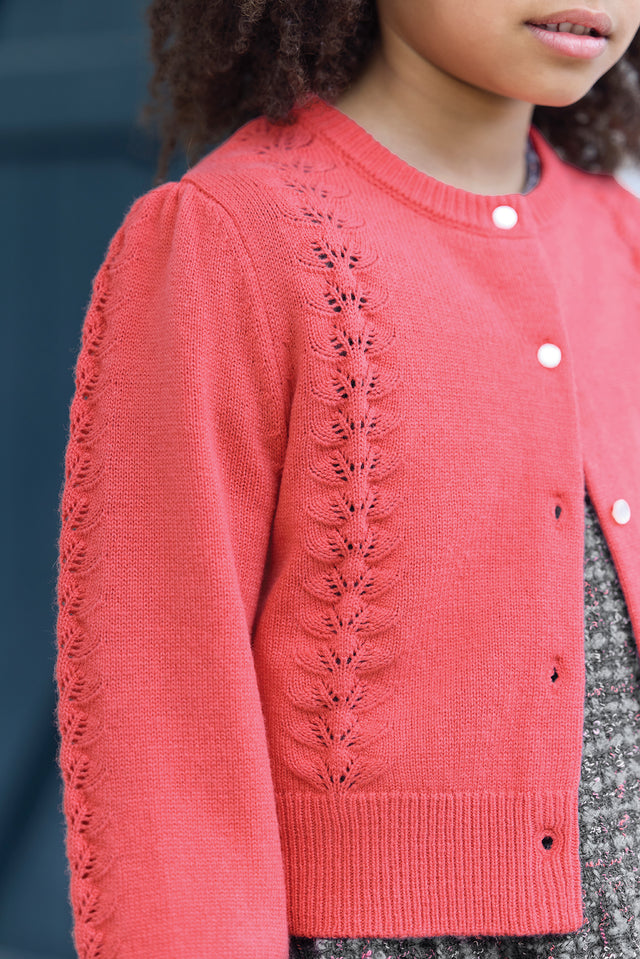 Cardigan - Praline en laine ajourée - Image principale