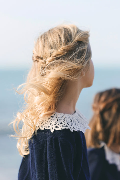 Pull - Marine col volanté - Image principale