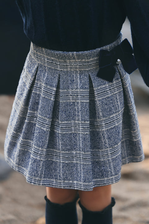 Jupe - Marine à carreaux - Image principale