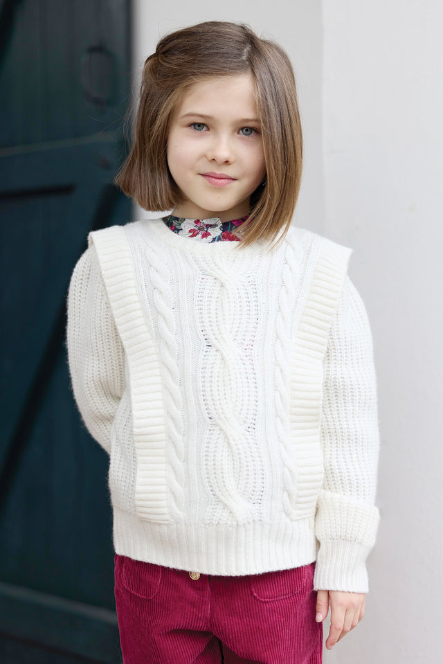 Pull - Ecru maille torsadée - Image principale