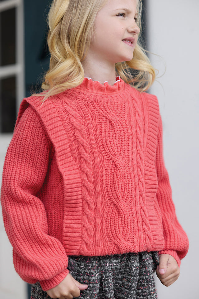 Pull - Praline maille torsadée - Image principale