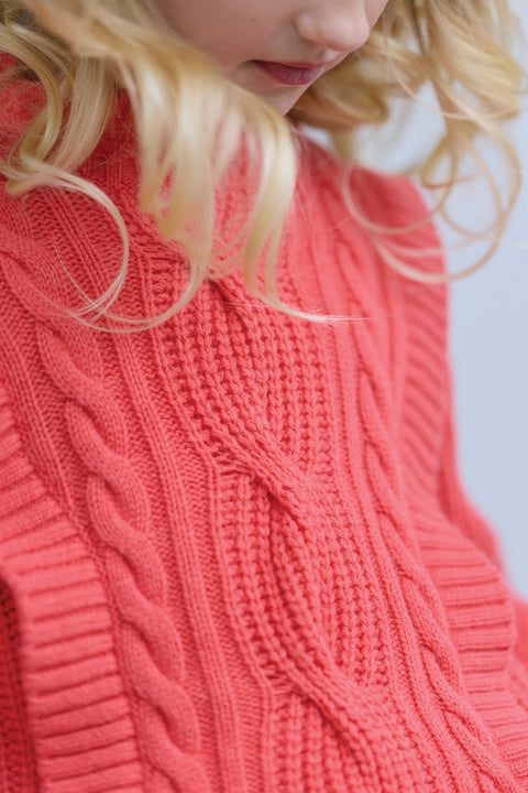 Pull - Praline maille torsadée - Image principale