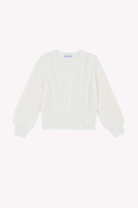 Pull - Ecru maille torsadée - Image principale