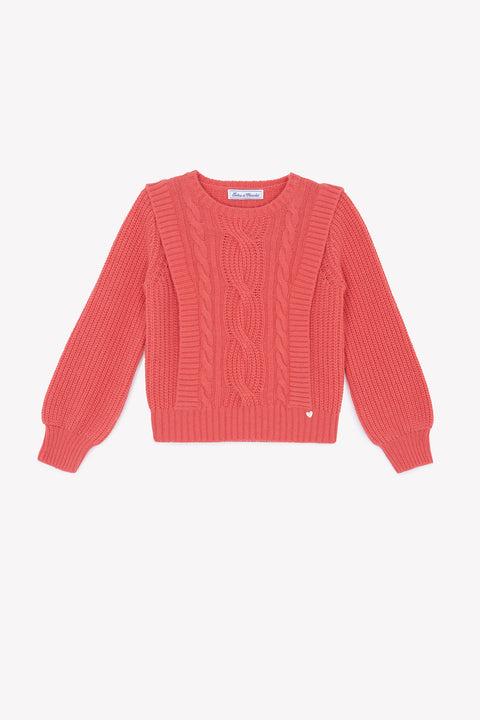 Pull - Praline maille torsadée - Image principale