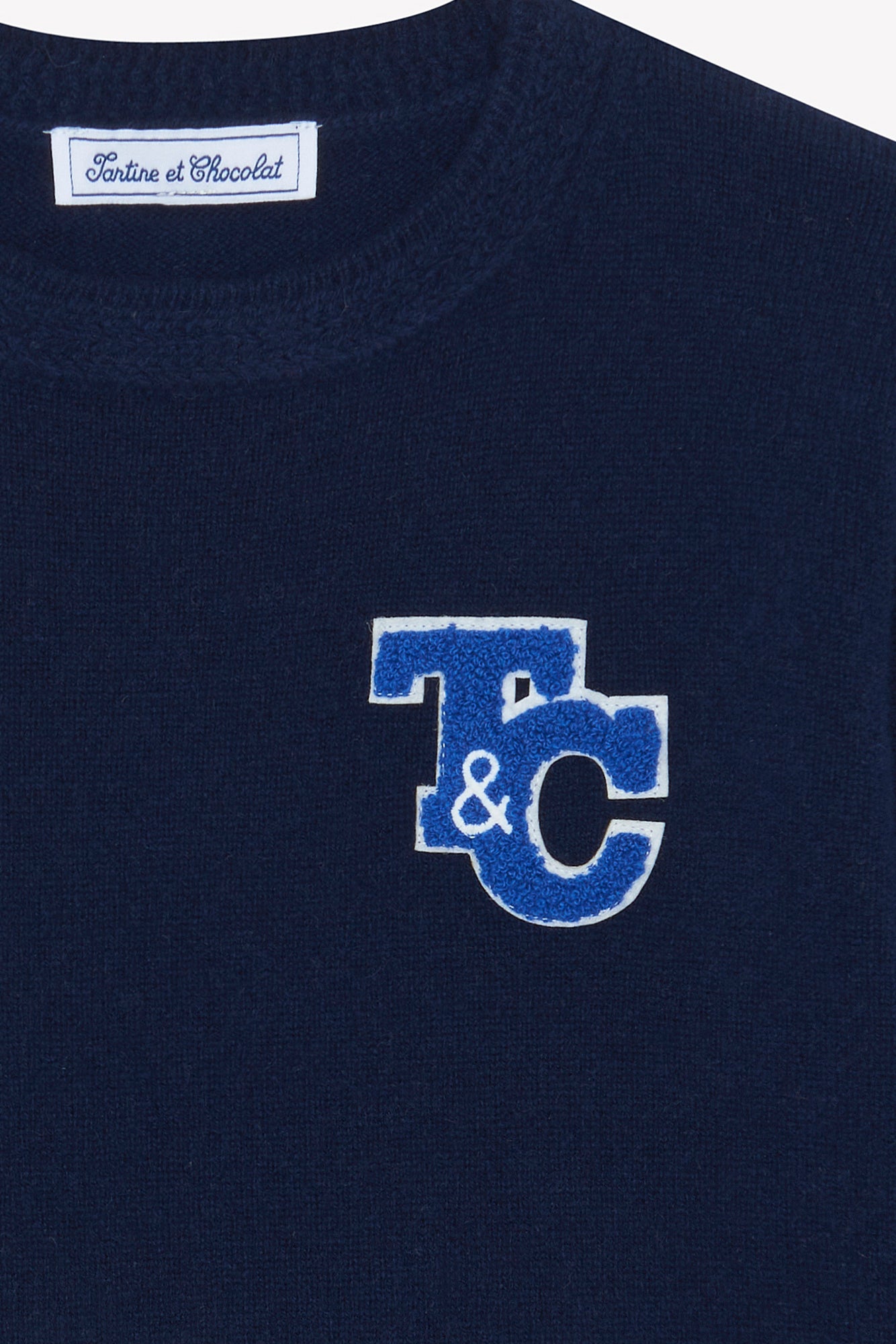 Trui - Navy in Wol TC handtekening