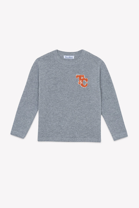 Pull - Gris chiné laine signature TC - Image principale