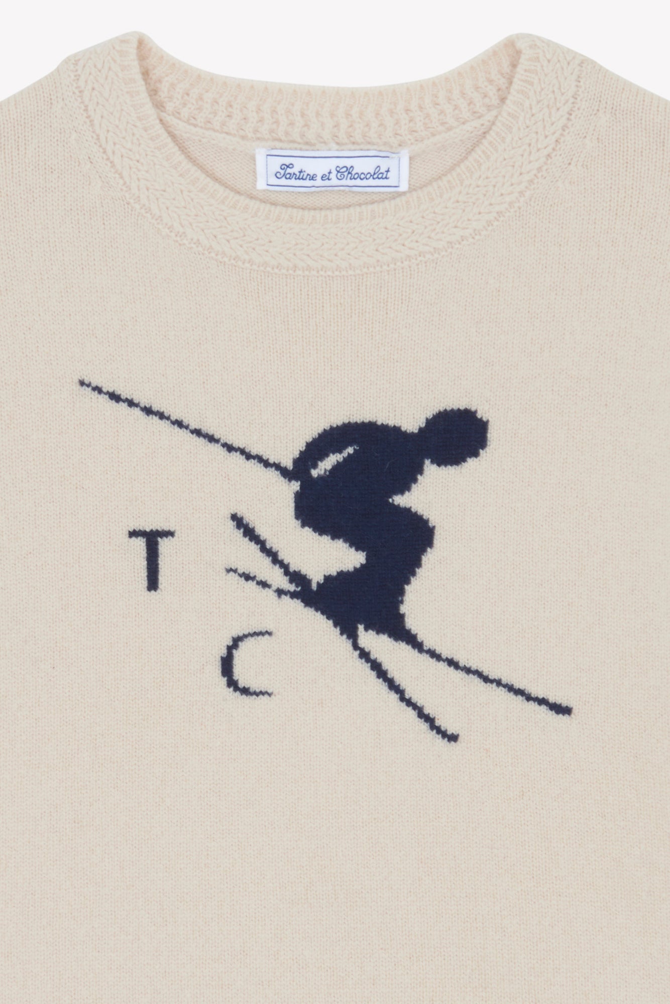 Trui - Beige China Tekening ski