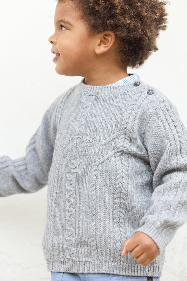 Pull - Gris chiné signature TC - Image principale