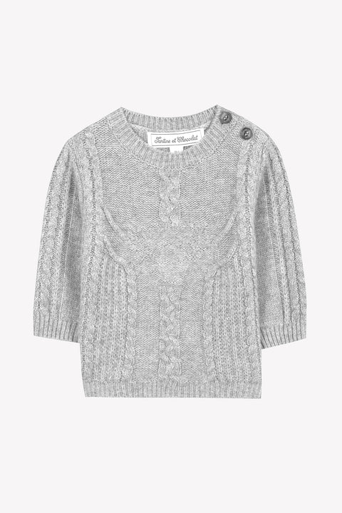 Pull - Gris chiné signature TC - Image principale