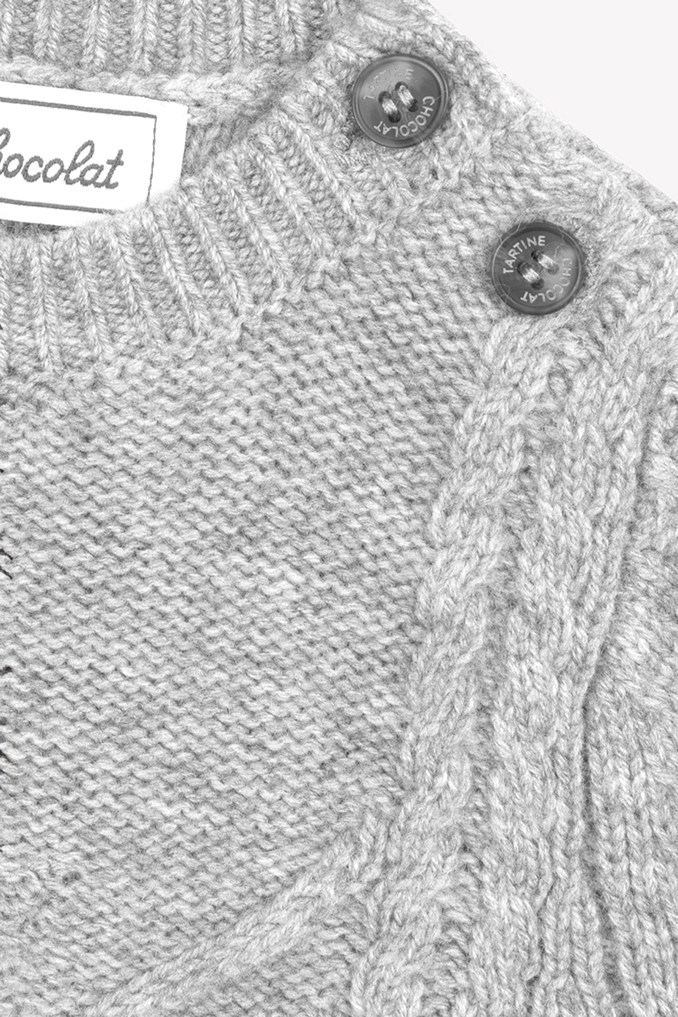 Pull - Gris chiné signature TC