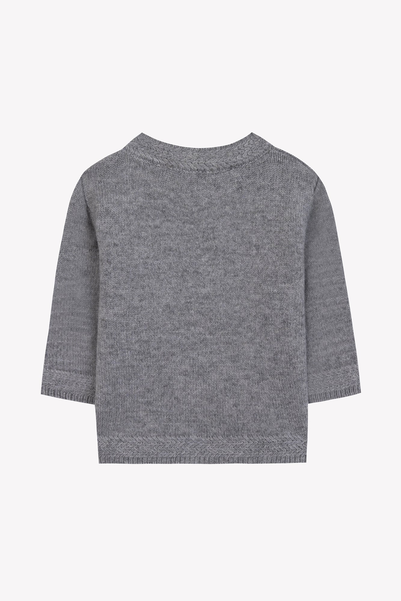 Pull - Gris chiné illustration robot