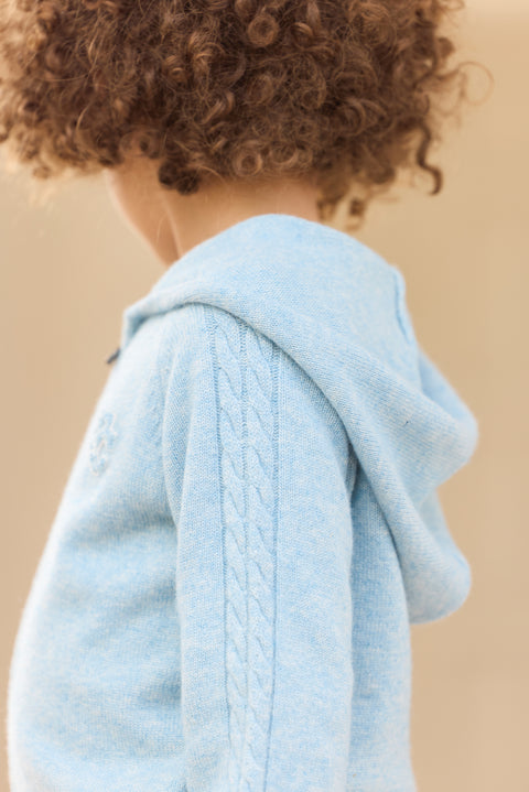 Gilet - Bleu glacier chiné signature TC - Image principale