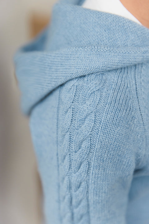 Gilet - Bleu grisé chiné signature TC - Image principale