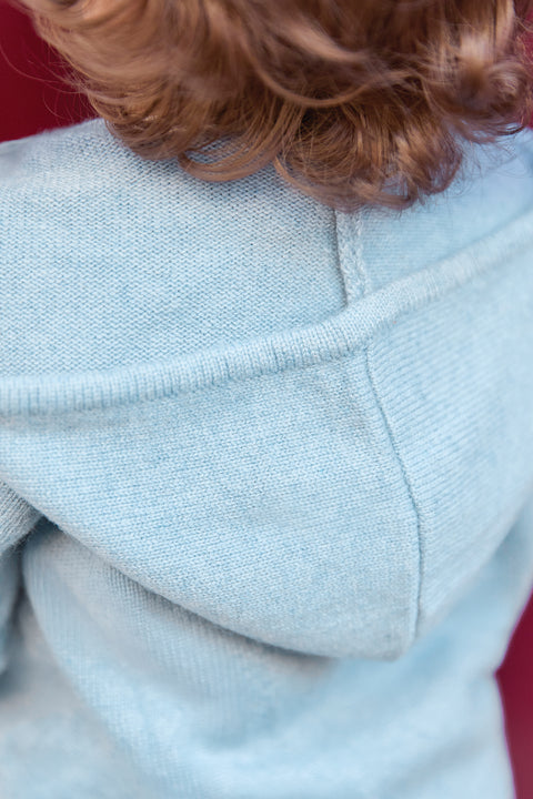 Gilet - Bleu glacier chiné signature TC - Image principale