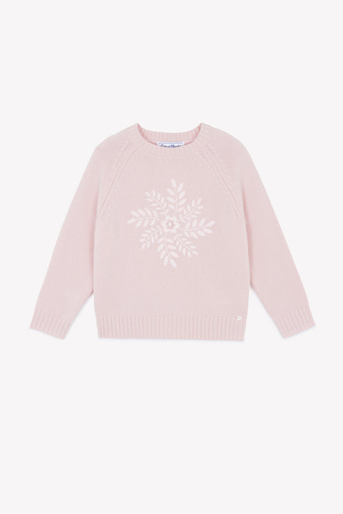 Pull - Rose poudré illustration flocon - Image principale