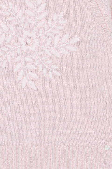 Pull - Rose poudré illustration flocon - Image principale