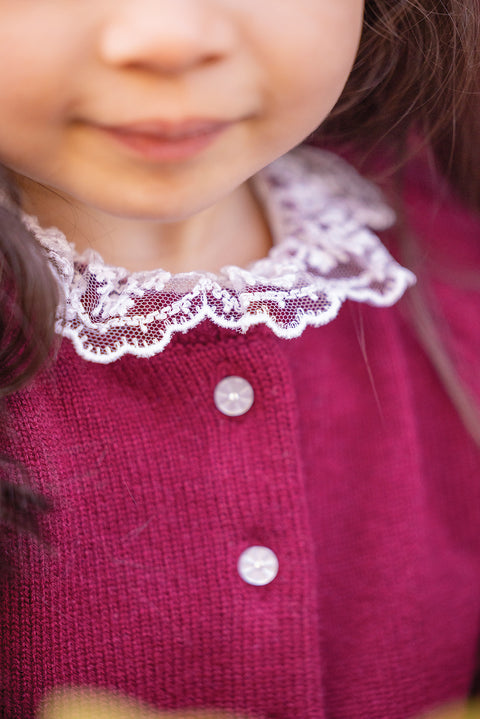 Cardigan - Prune maille - Image principale