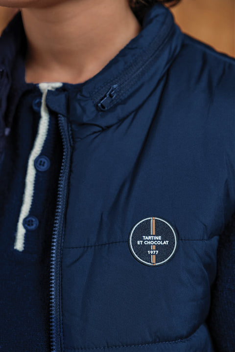 Down jacket - Navy sleeveless - Image principale