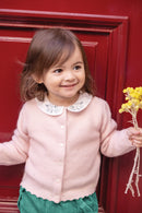 Cardigan - Rose pâle 100% cachemire