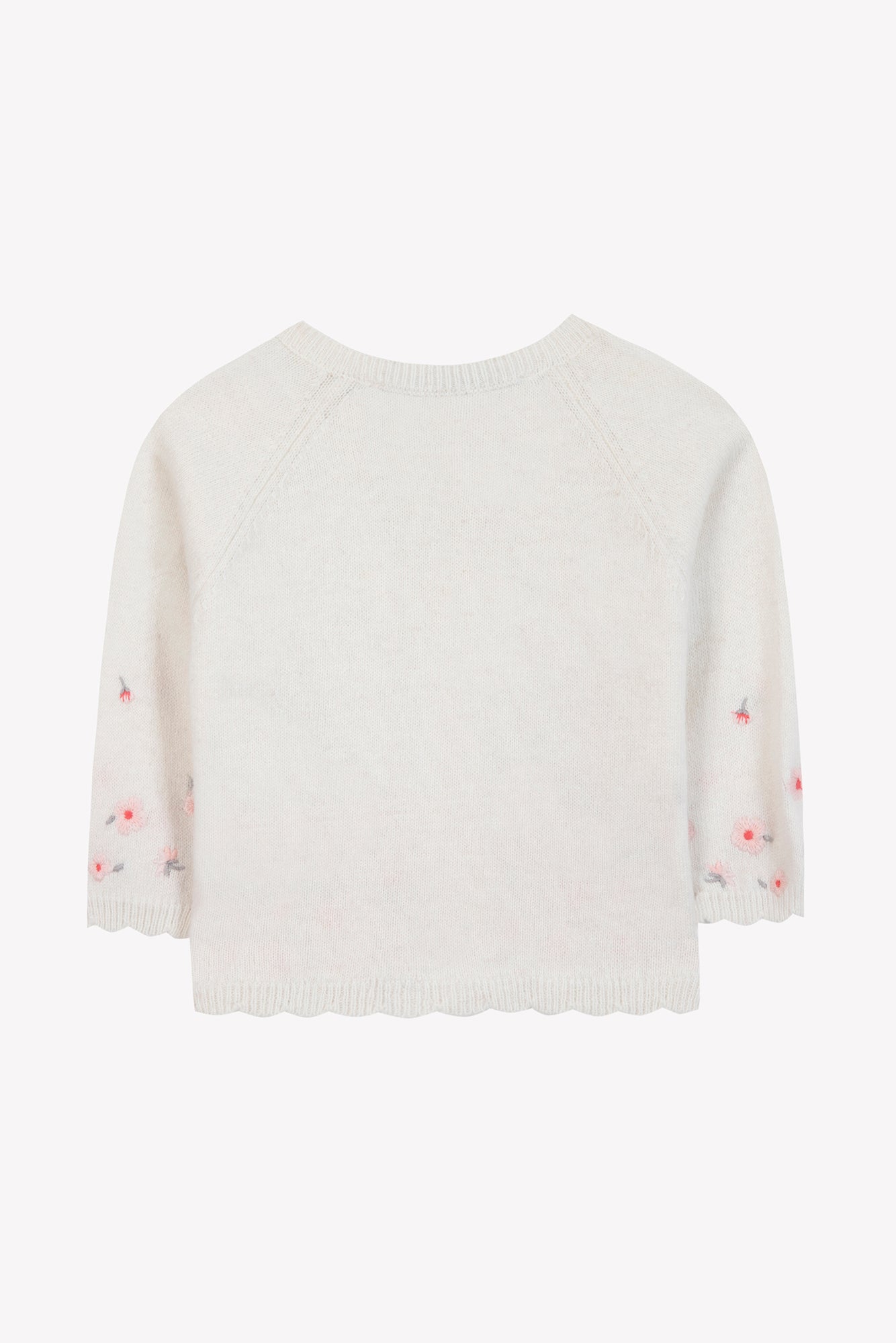 Cardigan - Ecru broderie praline