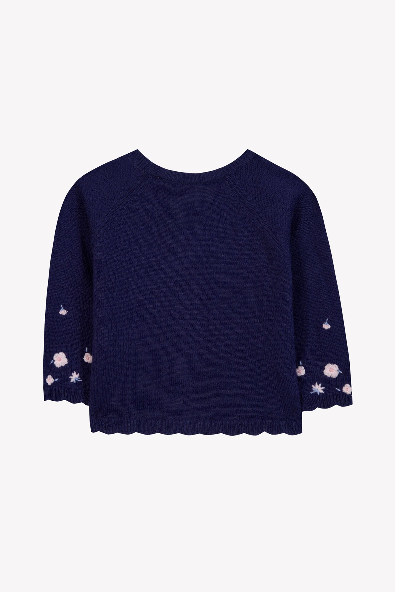 Cardigan - Myosotis broderie rose pâle