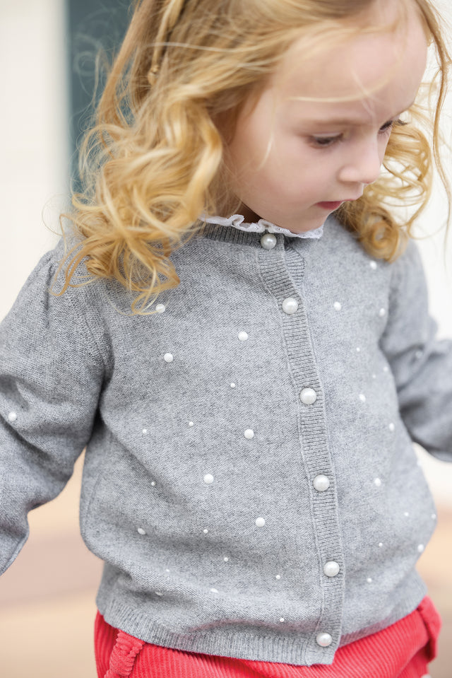 Cardigan - Gris chiné perles - Image principale
