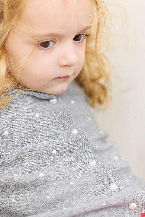 Cardigan - Gris chiné perles - Image principale