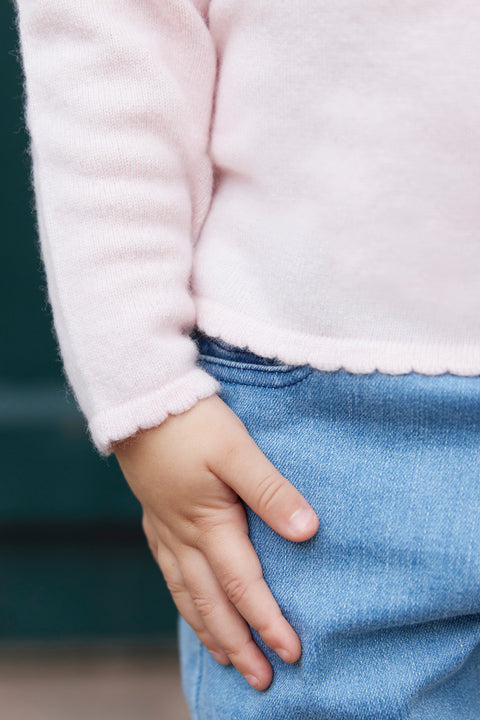 Pull - Rose pâle illustration chat - Image principale