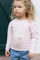 Pull - Rose pâle illustration chat