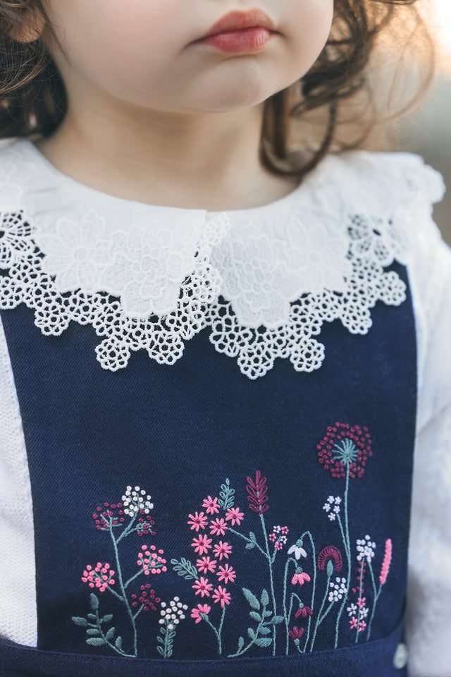 Pull - Ecru col broderie anglaise - Image principale