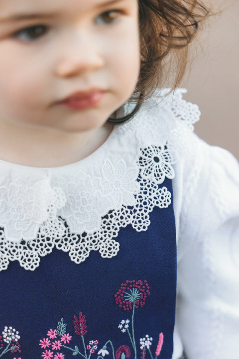 Pull - Ecru col broderie anglaise - Image principale