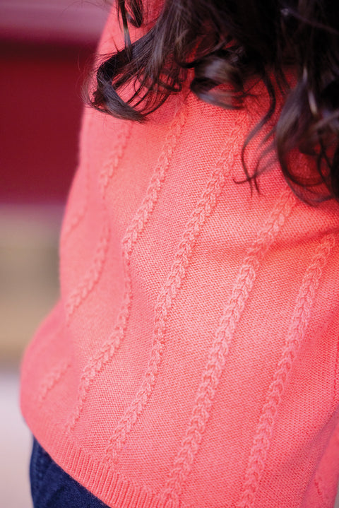 Pull - Praline col broderie anglaise - Image principale