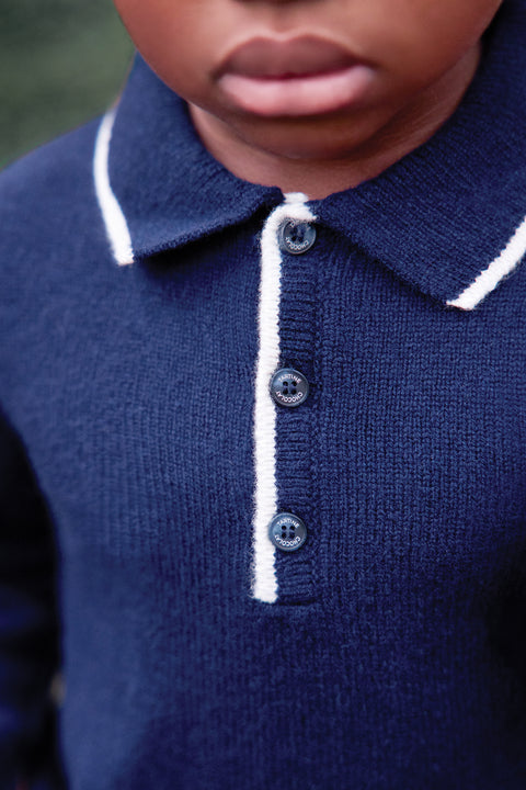 Pull - Marine col pointu - Image principale