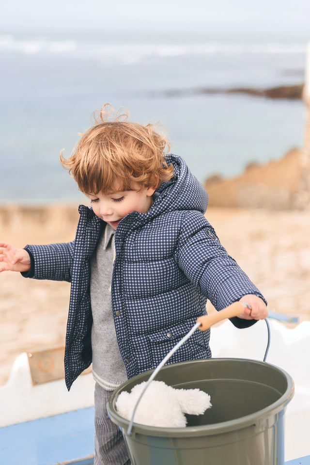 Doudoune - Marine vichy - Image principale